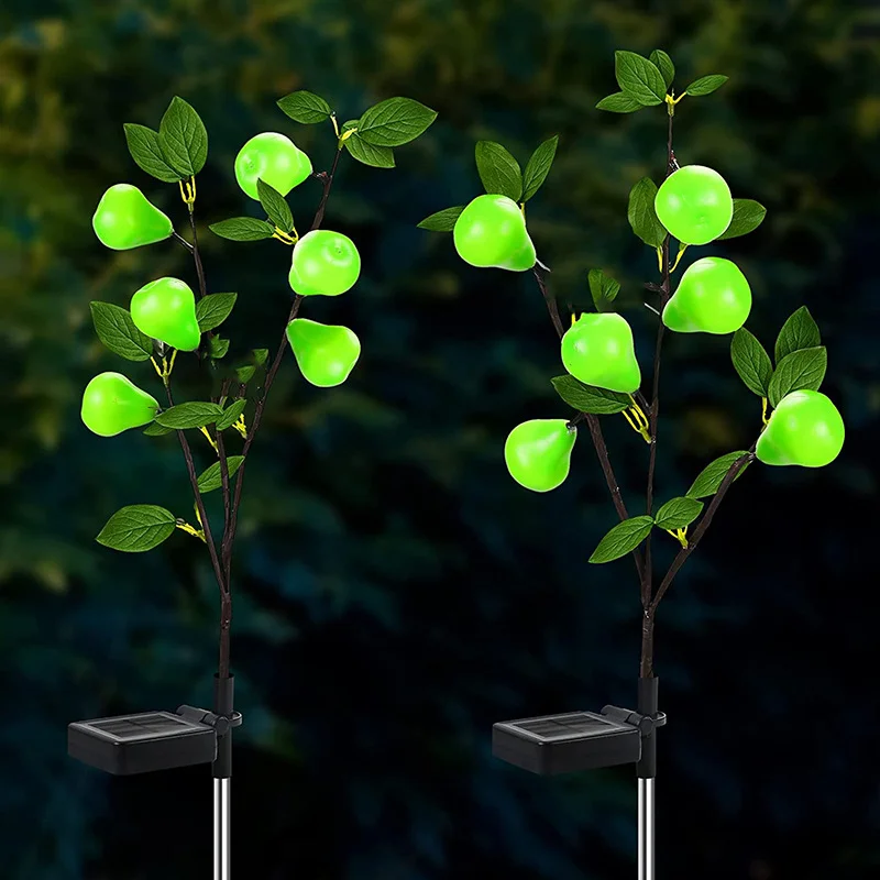 

New Solar Pear Light Outdoor Solar Garden Light Tree Lamp Waterproof Park Stake Landscape Light for Yard Pathway Decoration
