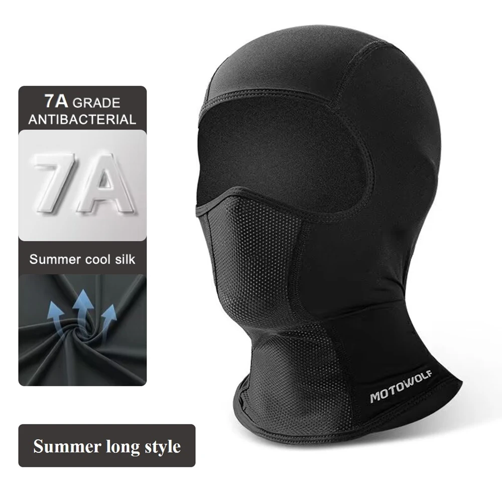 

Летняя Велосипедная Кепка Из Ледяного Шелка, Дышащая, С Защитой От УФ-излучения, Полнолицевая Балаклава Для Мотоциклистов