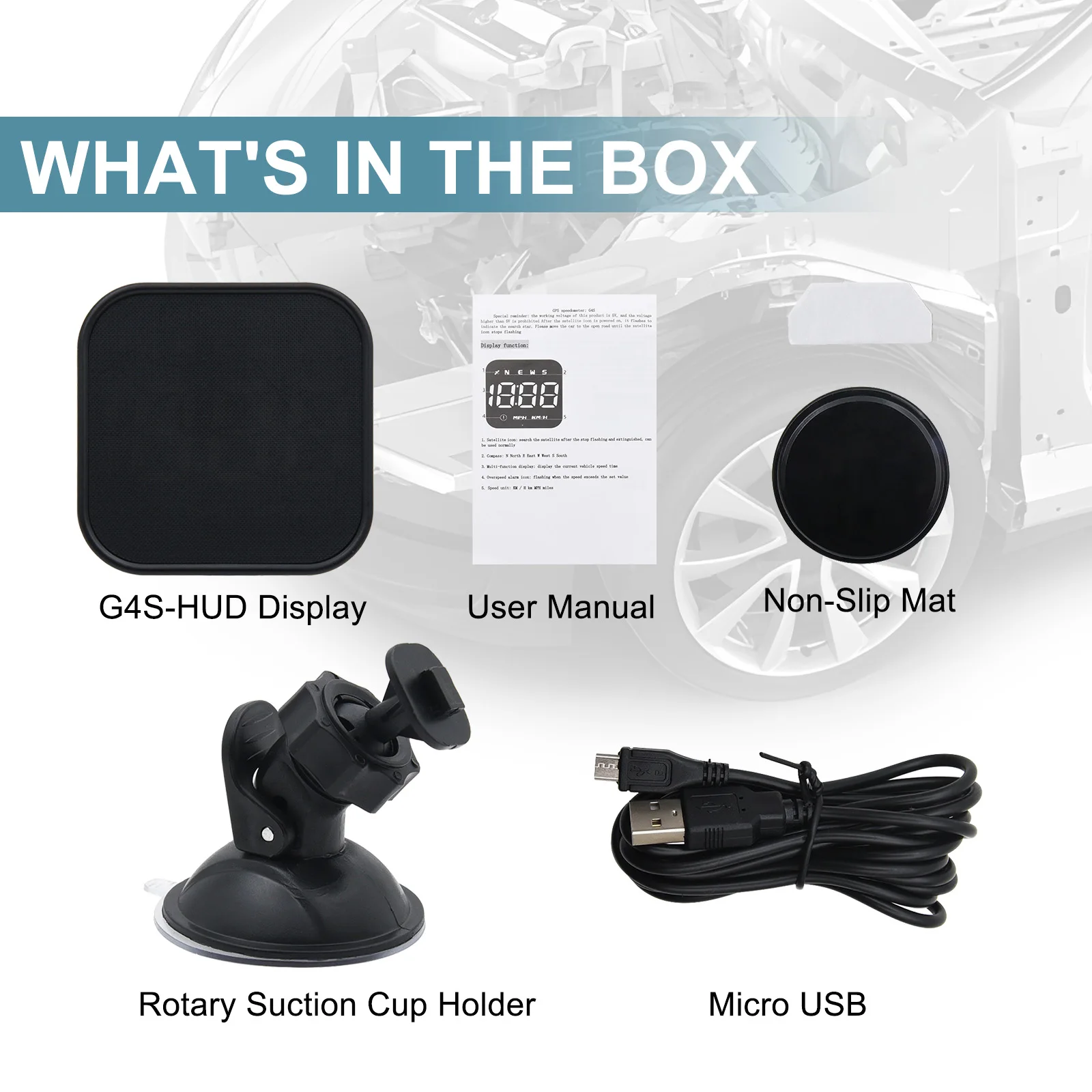 GPS Спидометр дисплей HUD аксессуары для бездорожья Автомобильная сигнализация