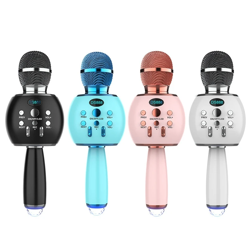 

Беспроводной микрофон для караоке, Ручной конденсаторный микрофон, звуковая карта для записи в реальном времени, микрофон для телефона, ПК