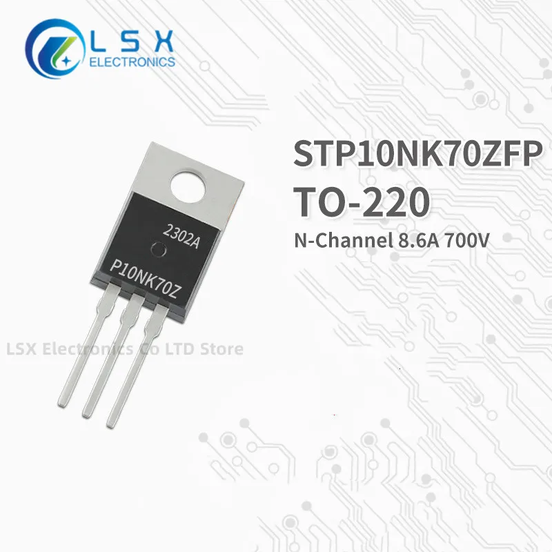 

10pcs New Original Factory Direct Sales Stp10nk70zfp To-220 N Channel Mos Field Effect Transistor 8.6a 700v