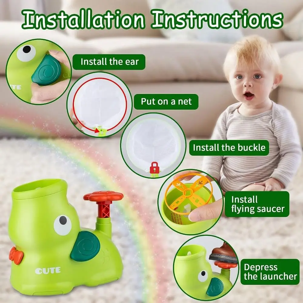 

Образовательная воздушная Ракетница, игрушка, забавная тренировочная Спортивная пластиковая Лазерная пусковая установка для летающей тарелки