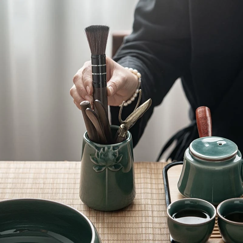 

Tools Tea Ceremony Six Gentlemen Traditional Portable Gift Six Gentlemen Vintage Kung Fu Travel Kuusi Messieuria Accessories