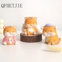 qfhetjie 2022 new car ornaments personalized resin cute little tiger car ornament auto decoration interior accesories for sale