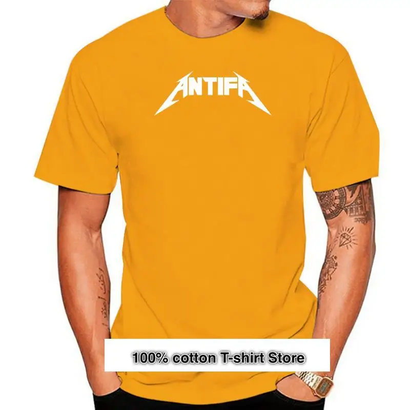 

Camiseta de manga corta Antifa para hombre, camisa clásica de gran tamaño con gráfico, 100 de algodón, divertida