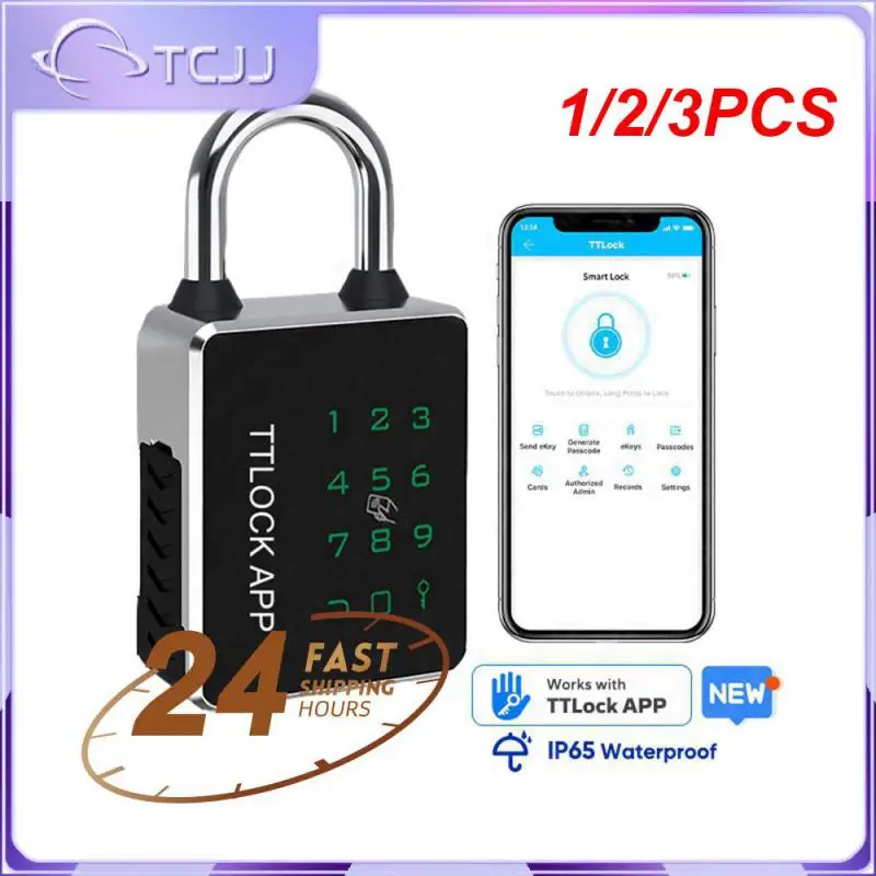 

1/2/3PCS Ways Unlock TUYA or TTlock App Waterproof Password Key 13.56khz RFID Card USB Door Lock Smart Padlock