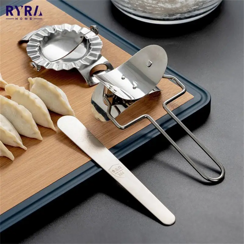 

3Pcs/Set Stainless Steel Dumplings Tool DIY Jiaozi Maker Device Lazy Pie Ravioli Roller Knife Stuffing Spoon Dumpling Wrapper