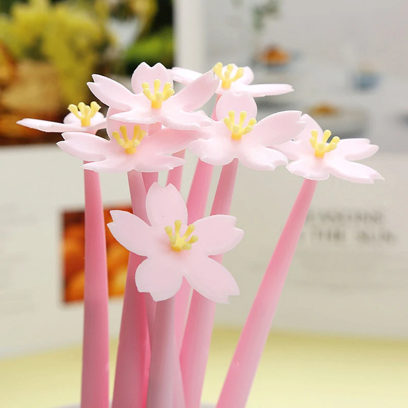

1PCS 0.5mm Creative Flowers Gel Pen Student Signature Creative Stationery School Supplies