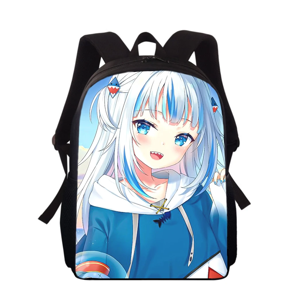 Gawr Gura hololive girl 15” 3D Print Kids Backpack Primary School Bags for Boys Girls Back Pack Students School Book Bags