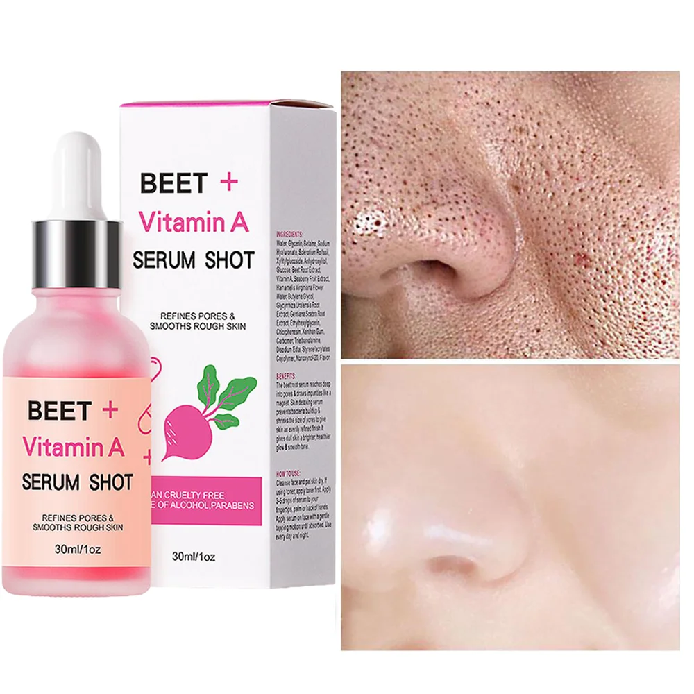 

Beet Root Essence Vitamin A Face Serum For Facial Care Hydration Moisturizing Shrink Pore Brighten Skincare Firming Beauty Serum