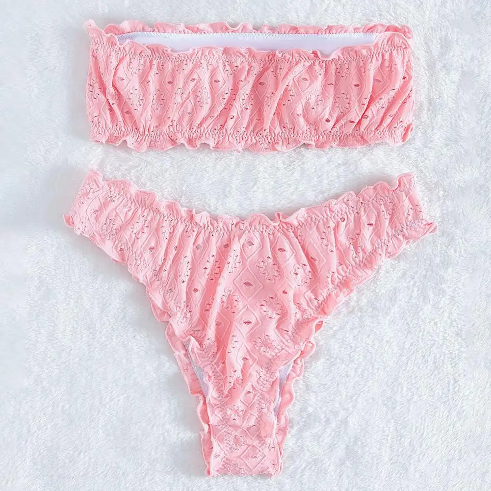 

2 шт./комплект, женский купальный костюм с открытыми плечами