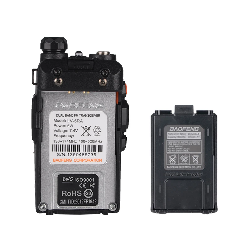 BAOFENG UV-5RA Portable Talkie Walkie Dual Band Two Way Radio bf uv 5RA Amateur for Hunting VHF/UHF Ham Radio FM Radio