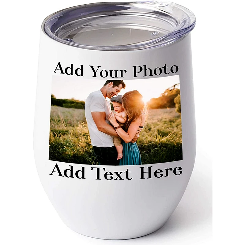 

12oz Sublimation Wine Tumbler Egg Shaped Beer Cups Double Walled Stainless Steel Coffee Mugs Insulated Cup For Wedding Party