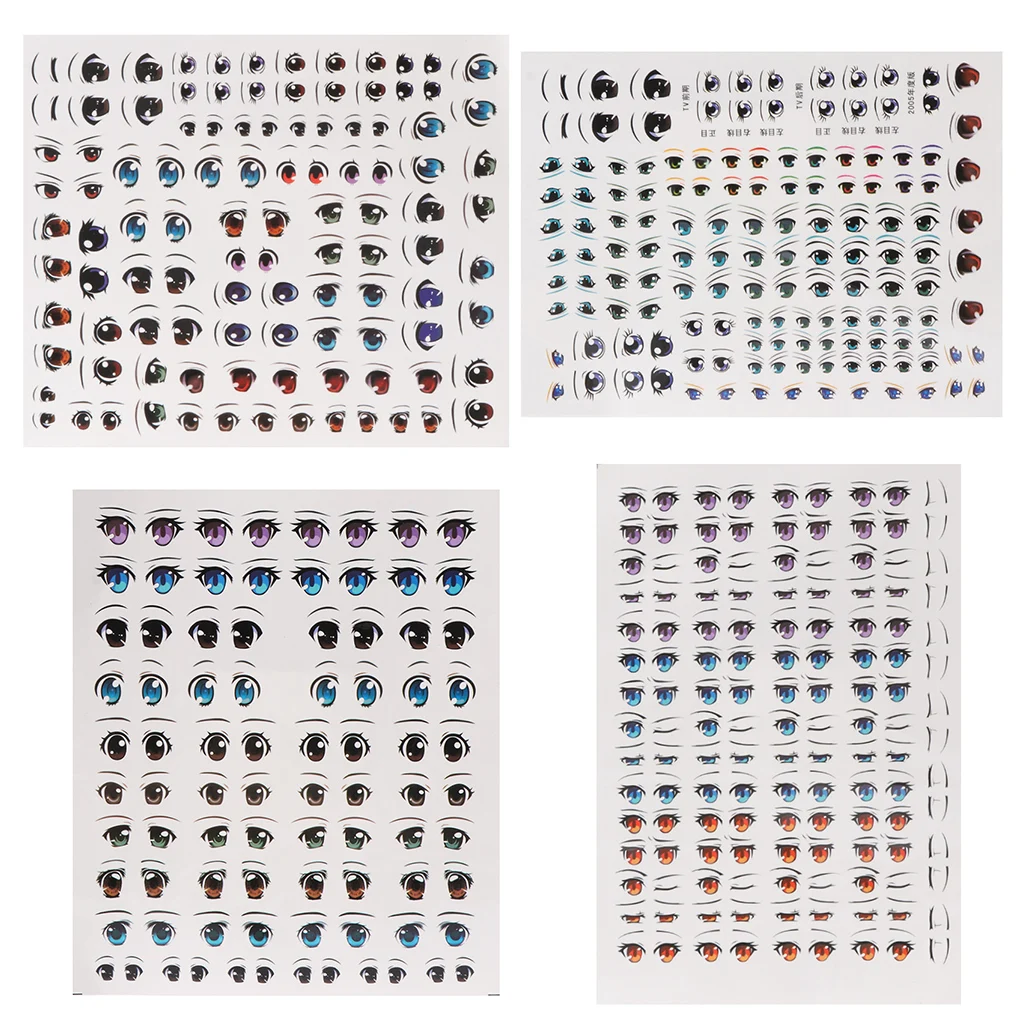 

Cute Cartoon Eyes Anime Figurine Dolls Eye Water Stickers For DIY for Doll Acce