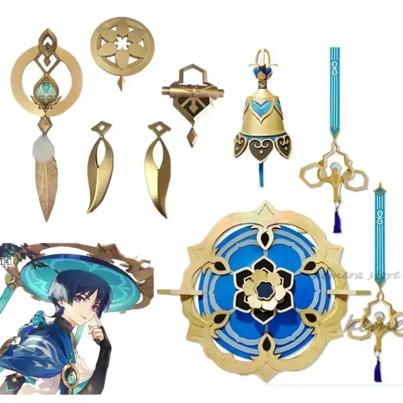 Genshin Impact Scaramouche Wanderer Vision Of God Косплей Kunikuzushi бамбуковая шляпа аксессуары для