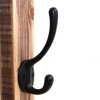 1pc wall mounted clothes hook hook heavy duty double hung with aluminum simple clothes hook hat hook 2 alloy hook screws m6m3