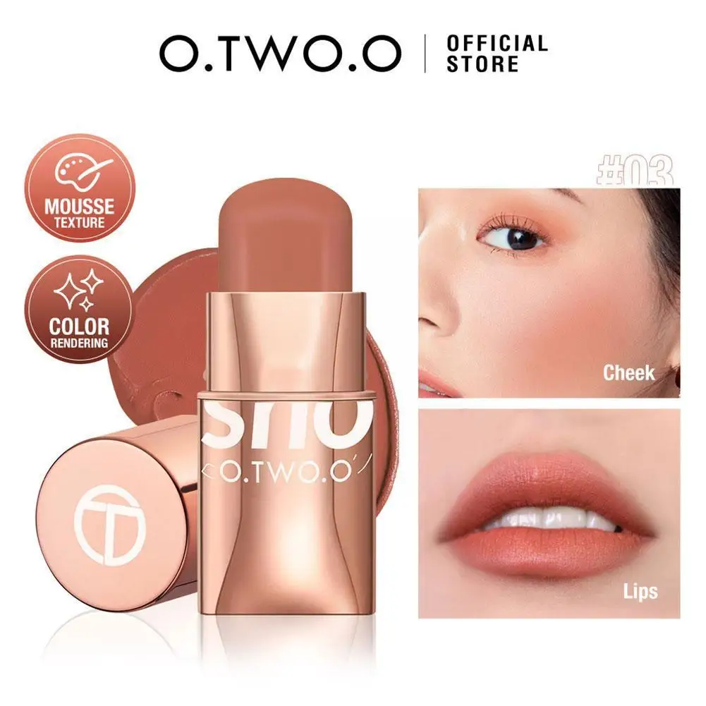 

O.TWO.O Lipstick Blush Stick 3-in-1 Eyes Cheek And Lip Tint Buildable Waterproof Lightweight Cream Multi Stick Makeup For W N8R7
