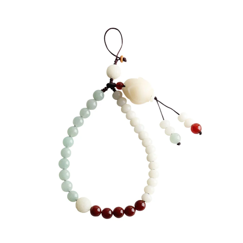

1pc Strap Chic Fashion Creative Cellphone Lanyard Mobile Lanyard Jade Bodhi Cellphone Lanyard Chinese Style