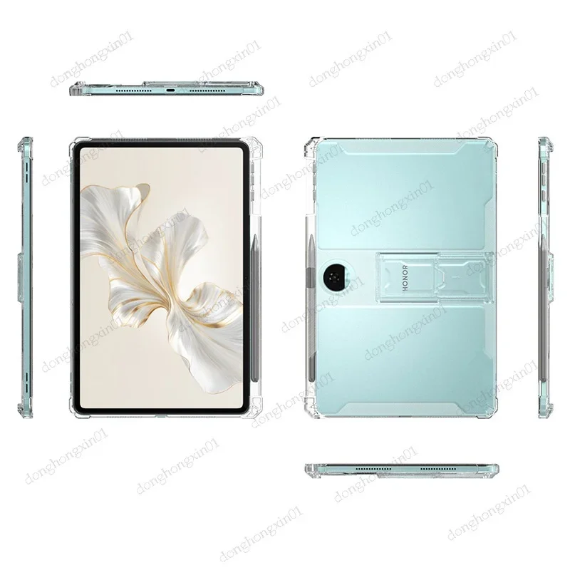 Чехол для Huawei Honor Pad 9 12 1 2024 мягкий силиконовый чехол из ТПУ с кронштейном и слотом