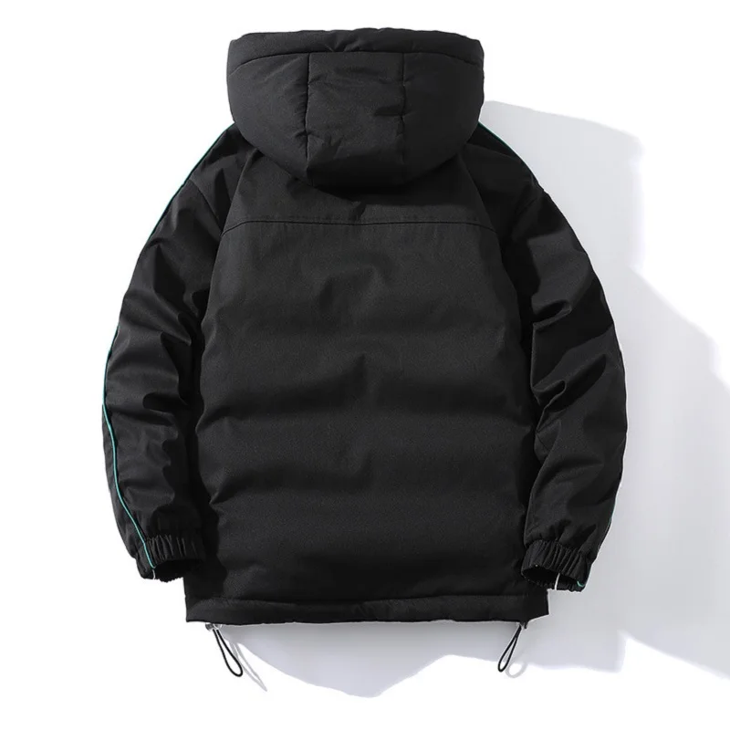 Outdoor sports hooded jackets men's winter thickening loose warm jacket Japanese fashion casual windproof coat  men parkas