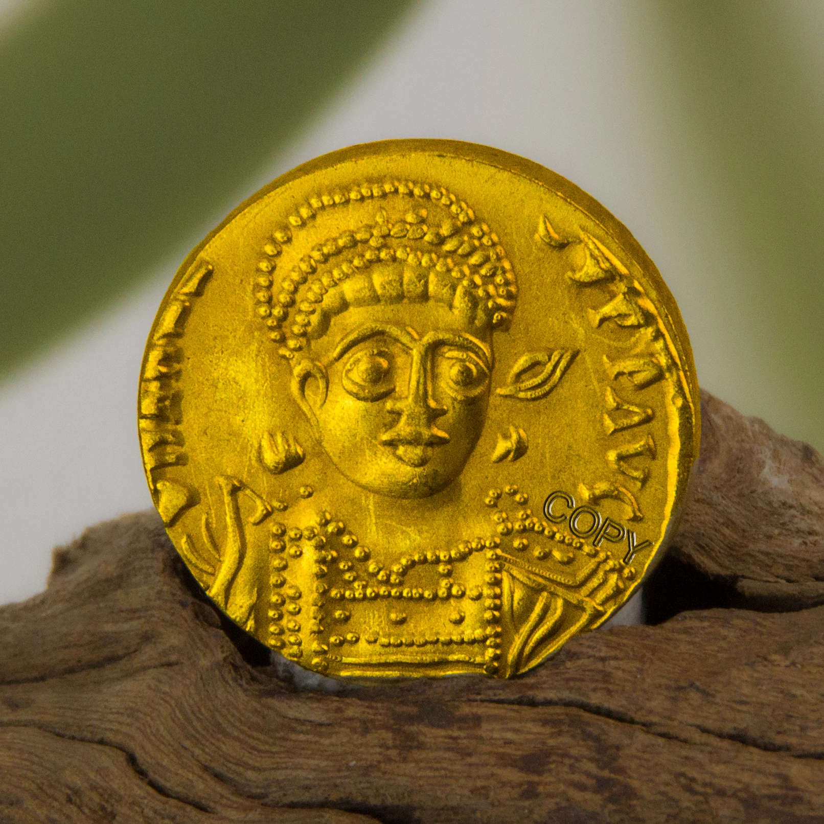 Копия золотой монеты анастасиус I бюст императора греческая мифология Jibaro Banshee