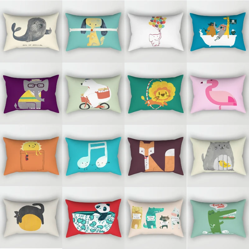 

Short Velvet Pillowcase Rectangular Sofa Cushion Cover Lumbar Spine Cushion Cover Bedroom Pillowcase Living Room Pillowcase