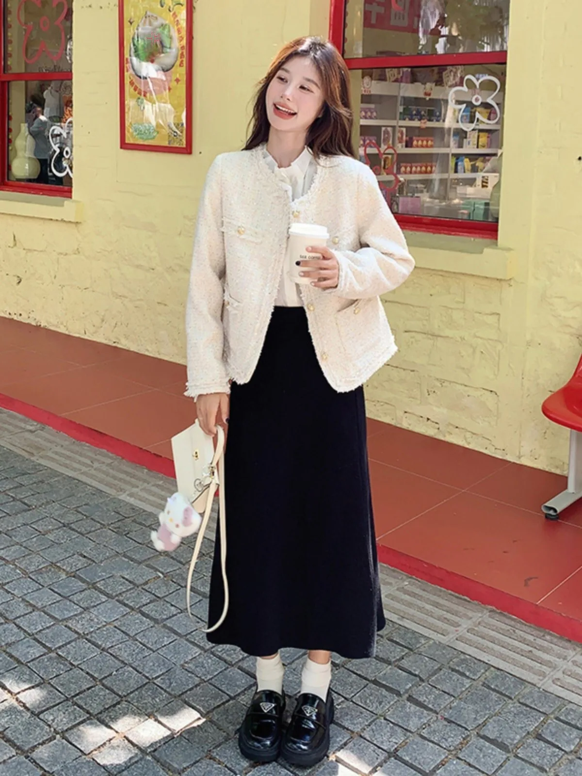 French sle Socialite Temperament High Sense Graceful Outerwear Women 2024 Spring and Autumn New Small Fleece Short Top |