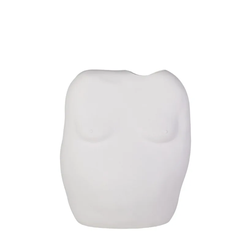 

Plain Ceramic White Vase Decoration Body Art Abstract Home Decoration Soft Decoration Flower Arranger