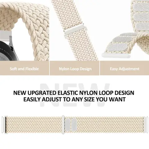 Плетеный нейлоновый ремешок I LOVE LUO для Samsung Galaxy Watch, Huawei Watch