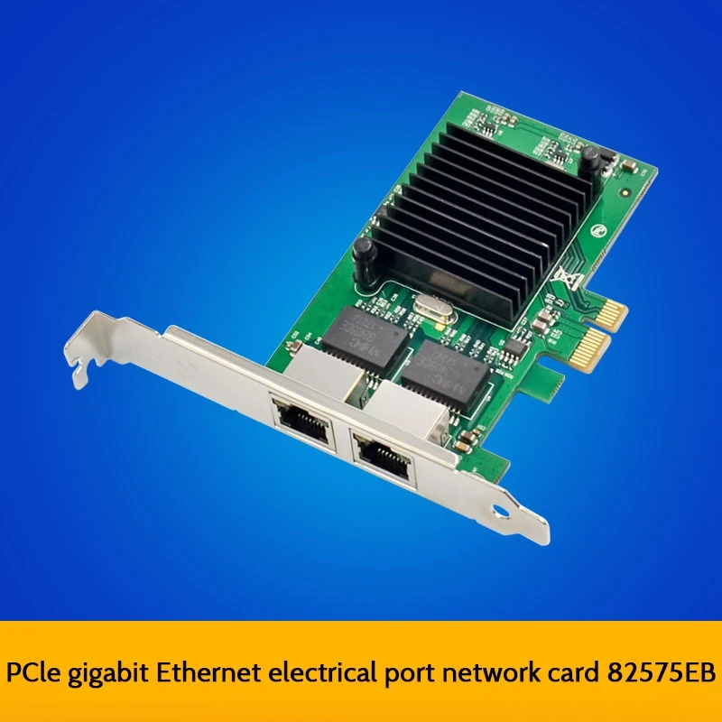

PCIE X1 82575EB Gigabit Server Network Card PCIE Ethernet Network Card Dual Electrical Ports RJ45 Ethernet Adapter