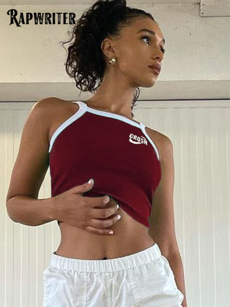 Топ женский винтажный контрастный в стиле пэчворк с надписью