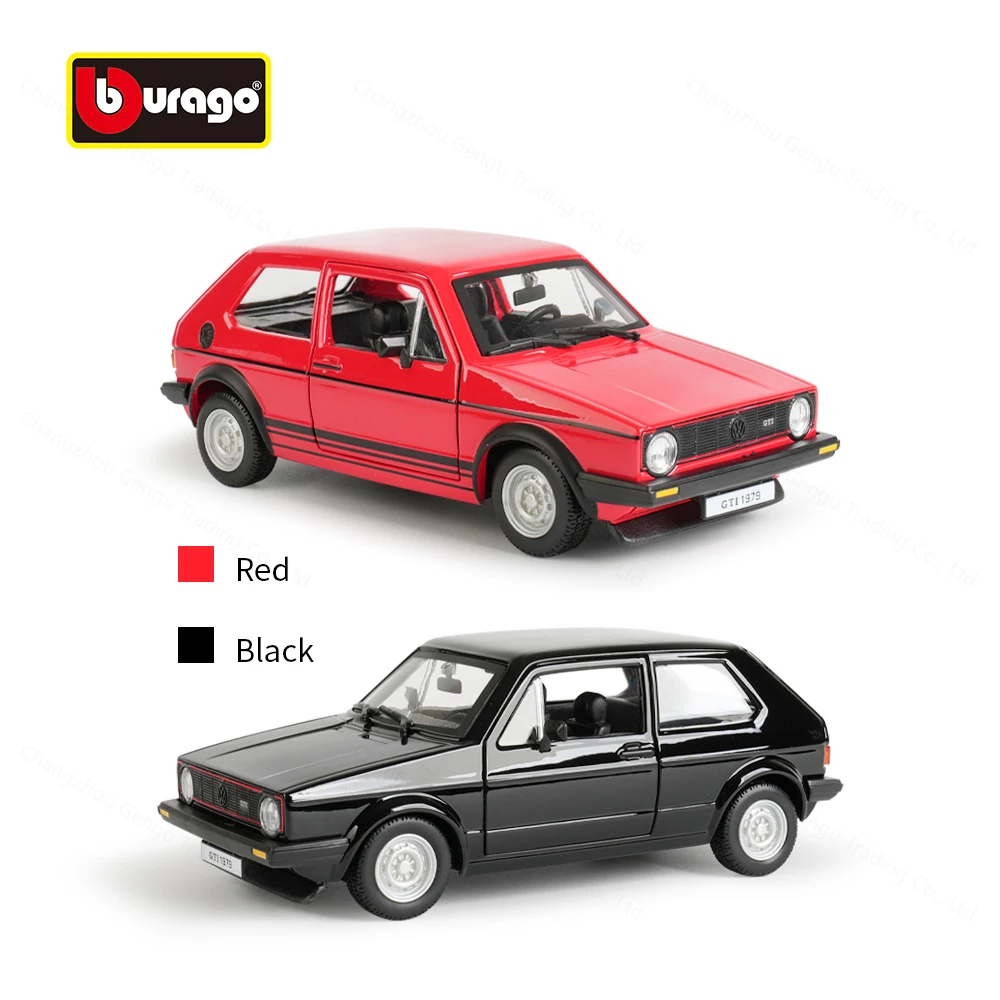 Фото Bburago 1:24 Модель автомобиля Volkswagen Golf Mk1 GTI 1979 года, литая под давлением, коллекционная игрушка, подарок №5
