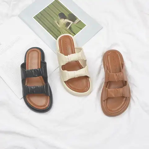 Сланцы Mr Co женские резиновые, пляжная обувь для дома, шлепанцы на платформе, роскошные мягкие тапочки, дизайнерские, в гавайском стиле