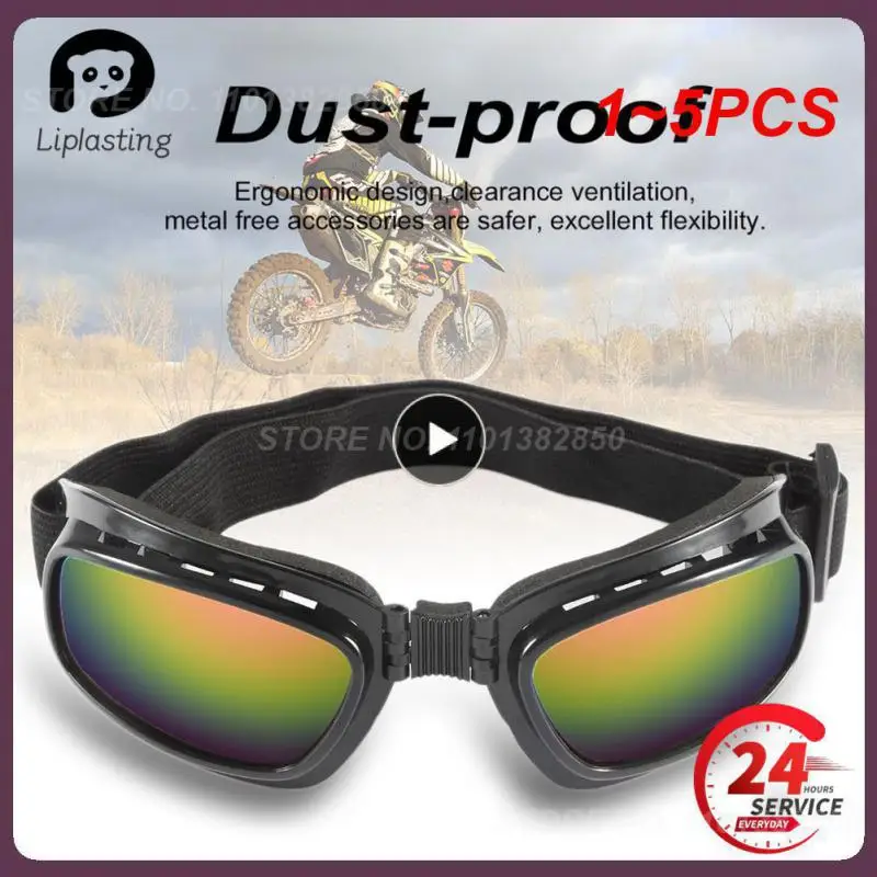 

Складные винтажные мотоциклетные очки, ветрозащитные очки для лыж, сноуборда, внедорожные гоночные очки, защита от пыли, 1 ~ 5 шт.