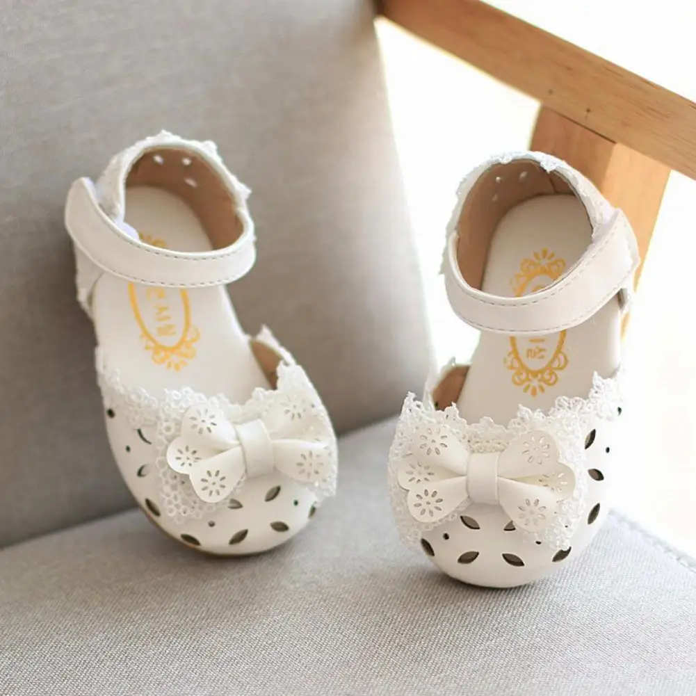 

Pair Girl Knot Hollow-out Soft Design Shoes Bow Summer For Sweet Children 1 Sandals