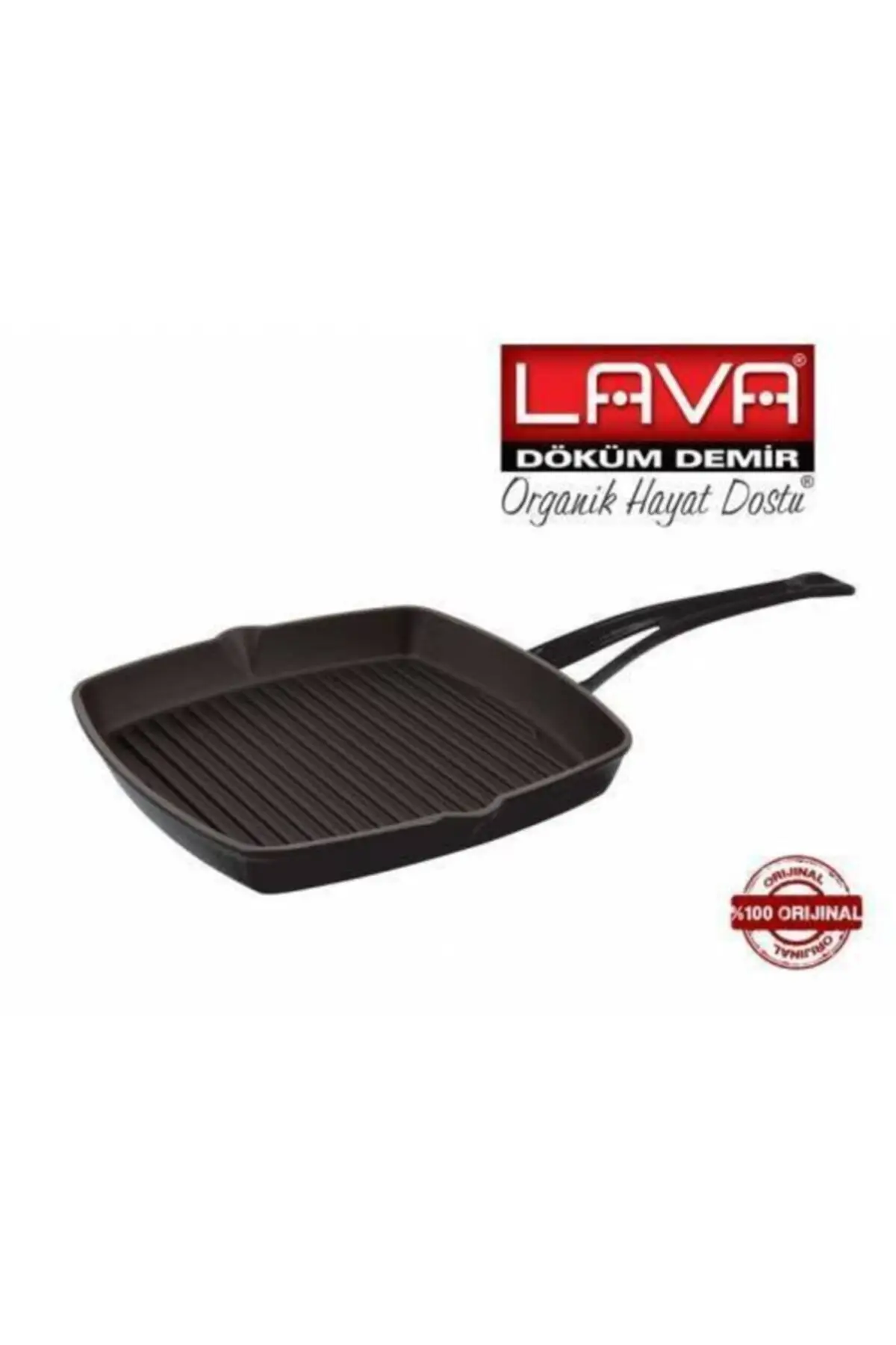 

Cast Iron Square Grill Pan With Metal Handle 26x26 Cm
