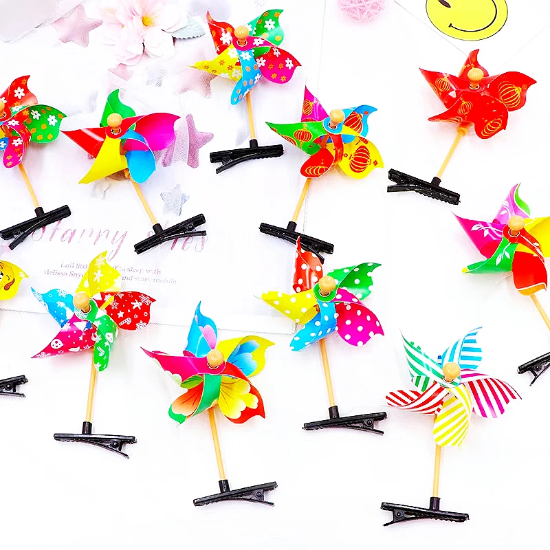 Ful Pinwheel Hairpin Girls Hair Accessories Kids Birthday Party Gift Pinata Filler Kindergarten Prize 4.3x11cm