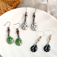 vintage style alloy water drop earrings for women silver color tree of life dangle earrings statement jewelry party gift