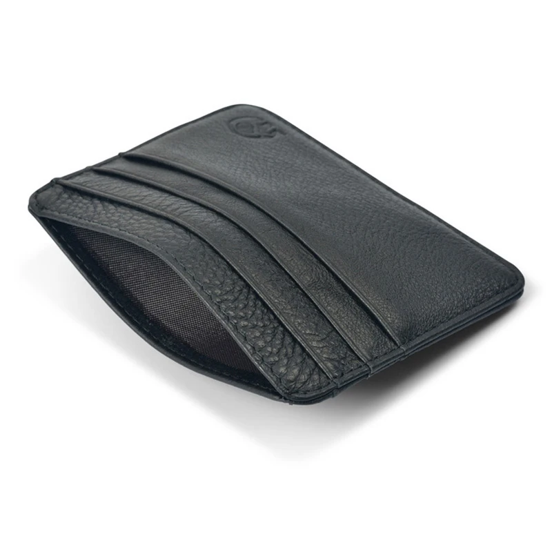 

Elephant Print Cowhide Leather Card Bag With 6 Card Slots Thin Bank Card Holder Coin Purse Wallet Id Card Holder Multi Slot Card