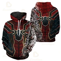 3d printed the iron spider costume hoodies men superhero man hooded cosplay sweatshirts casual tops