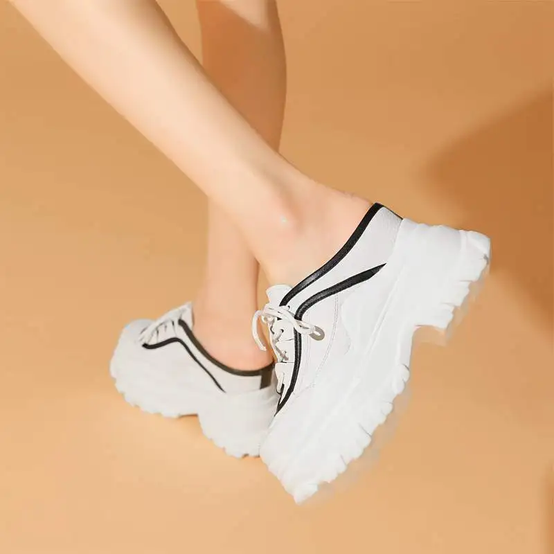 Мюли Krazing Pot из натуральной кожи без застежек круглый носок плоская платформа