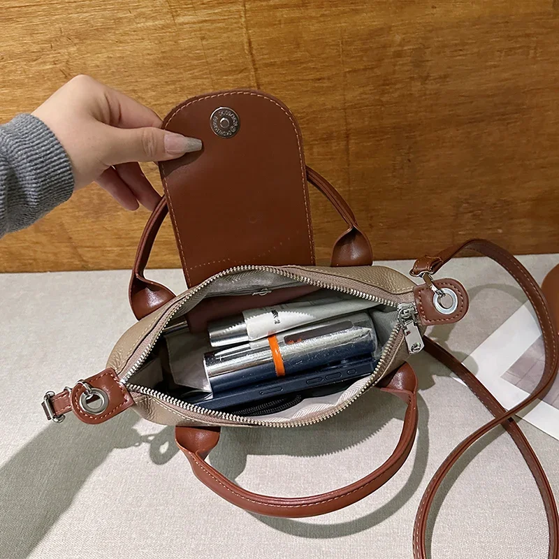 Высококачественные женские сумки через плечо из натуральной кожи брендовая