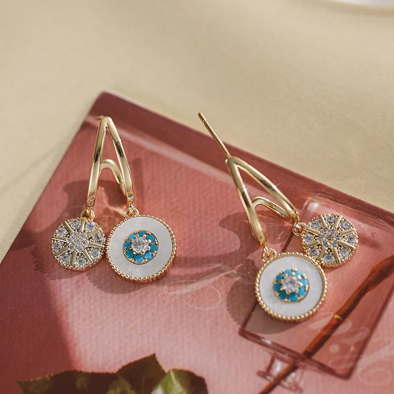 

Fashion Trend Crystal Zircon Pendant Earrings for Women's Party Girls Fine Ear Accessories Luxury Jewelry Wholesale