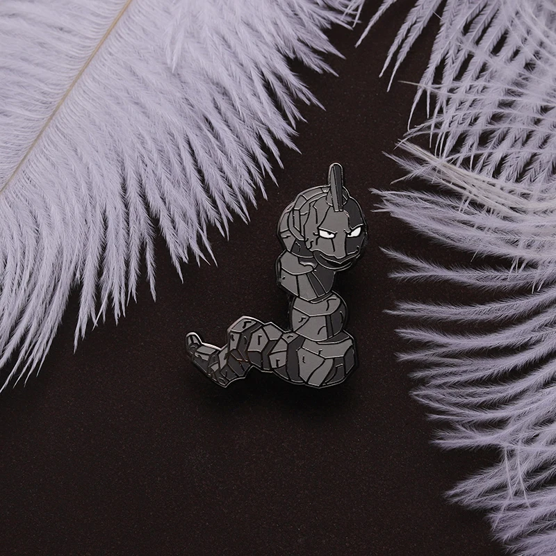 Japanese Anime Hard Enamel Pin Cartoon Stone Snake Spirit Character Brooches Lapel Backpack Badge Jewelry Gifts For Kids Friends