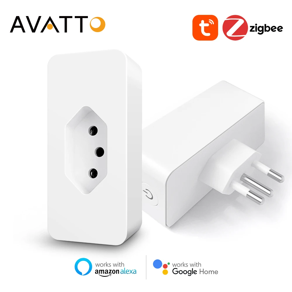 

AVATTO Tuya Zigbee 16A Brazil Smart Plug with Power Monitor,Smart Life Remote Smart Socket Outlet,Work with Alexa Google Home