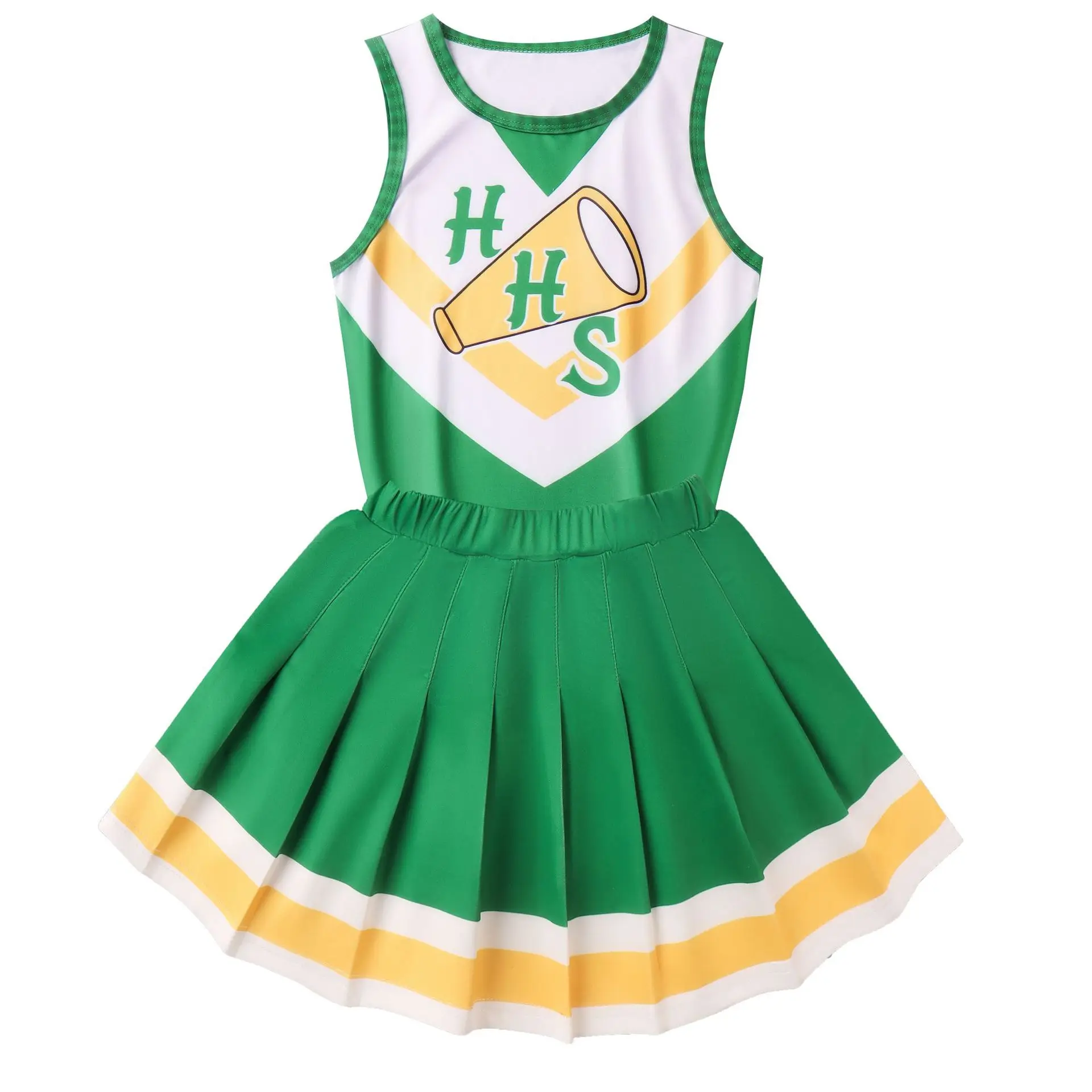 

Stranger Things Season 4 Chrissy Cunningham Cheerleader Cosplay Hawkins High School Costume Skirt Uniform Suit Adult kids Gift