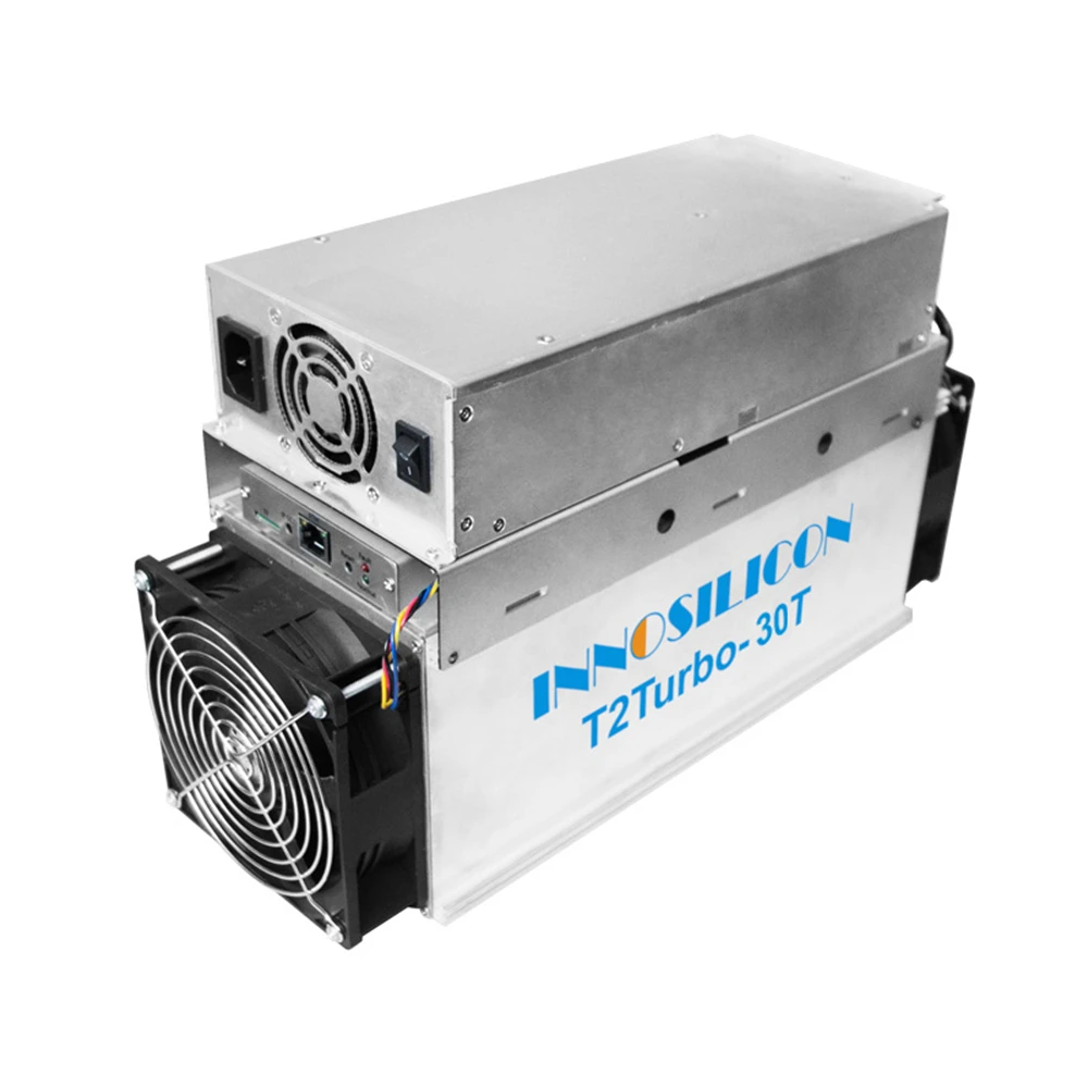 

Innocilicon T2T Miner 30T 2200W mining machine with SHA-256 algorithm BTC miner T2T Used PSU Included