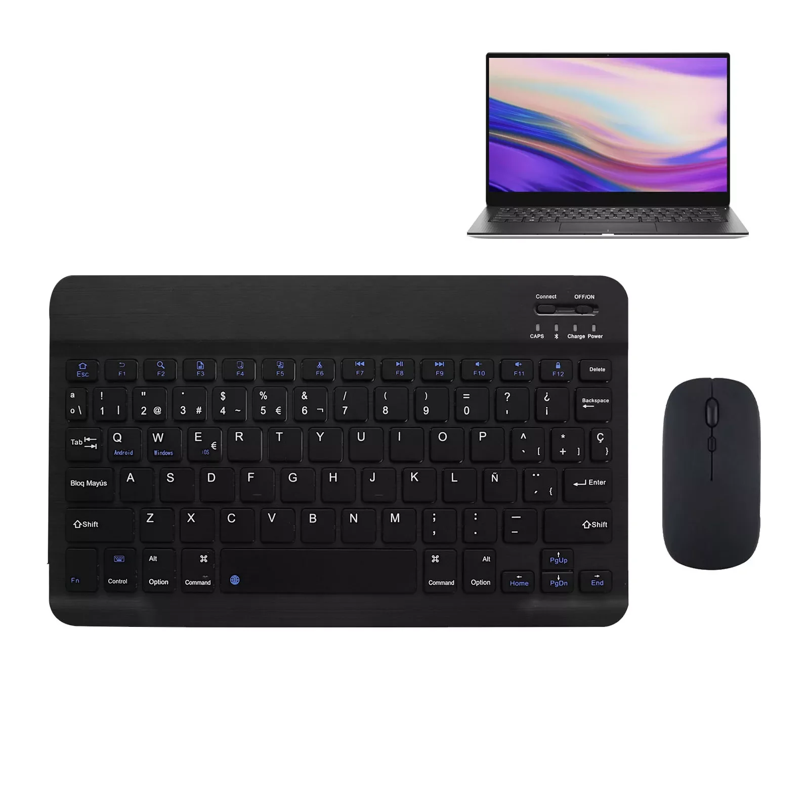 

LY Wireless Keyboard Mouse Set Thai Spanish Bluetoothes Keyboard For Tablet Laptops Phones Interface Mouse