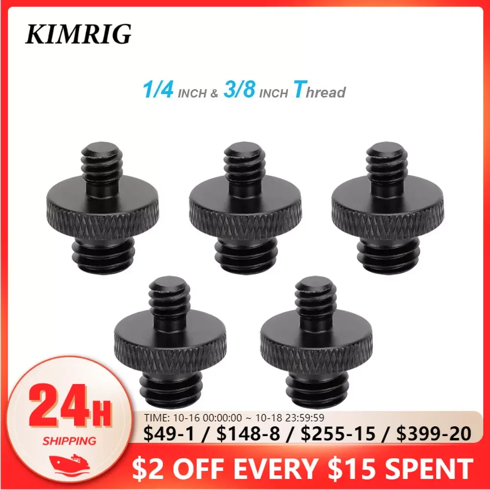 

Винт KIMRIG с двойной головкой для камеры, преобразователь с резьбой от 1/4 до 1/4 дюйма, резьба от 1/4 до 3/8 дюйма, резьба от 1/4 до M8, от 3/8 до 3/8 дюйма