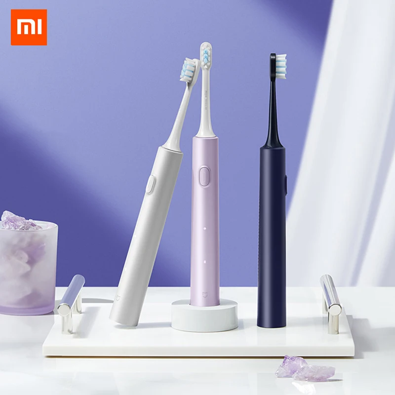 

2022 New XIAOMI MIJIA Sonic Electric Toothbrush Set T302 4 Brush Heads IPX8 Waterproof Wireless Chraging Electronic Tooth Brush
